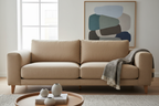 Novera Linen Sofa Bed in sofa position