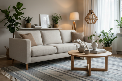 Full Scandinavian living room styling