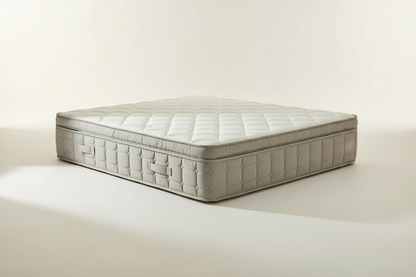 Side profile of the Novera Essential Pocket Sprung Mattress showing its quilted edge