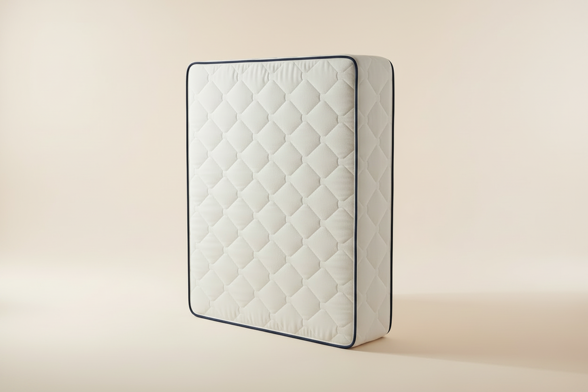 Side profile of the Novera Firm Support Orthopaedic Mattress showing its quilted edge