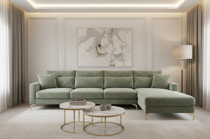 Novera Corner Chaise 3-Seater Sofa front view