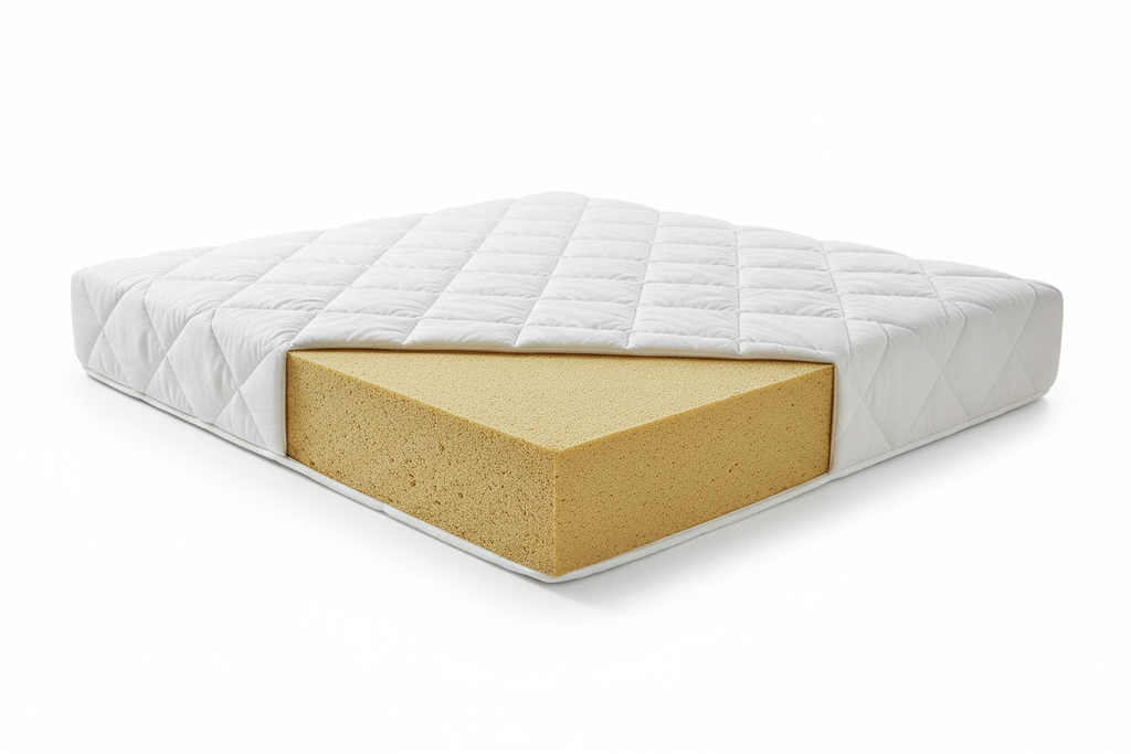 Natural latex layer cross-section