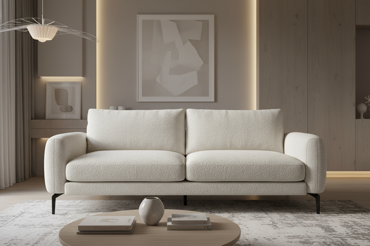 Novera Bouclé 2-Seater Sofa front view