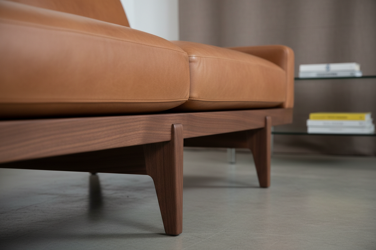 Walnut leg detail