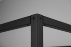Matte black post detail