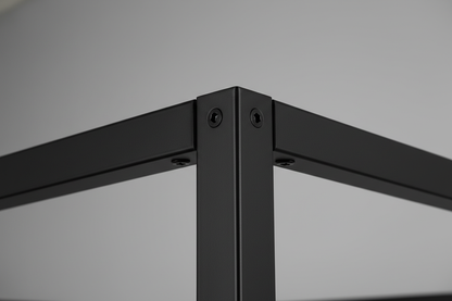 Matte black post detail