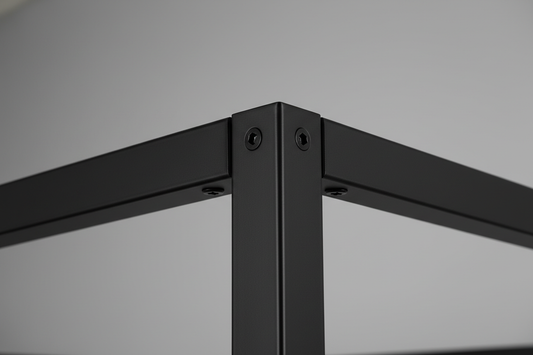 Matte black post detail