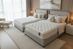 Mattress styled in luxury bedroom