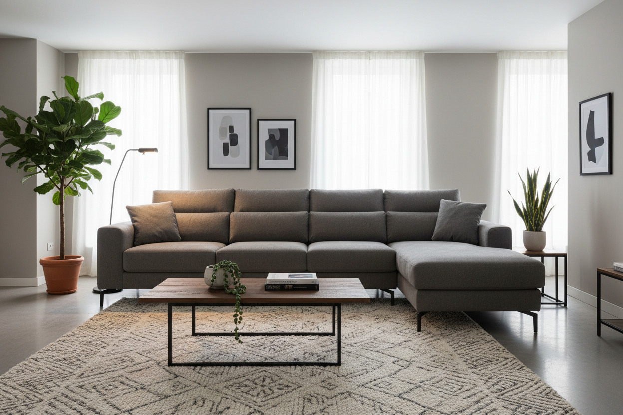 Full contemporary living room styling