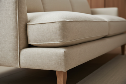 Linen fabric and cushion detail