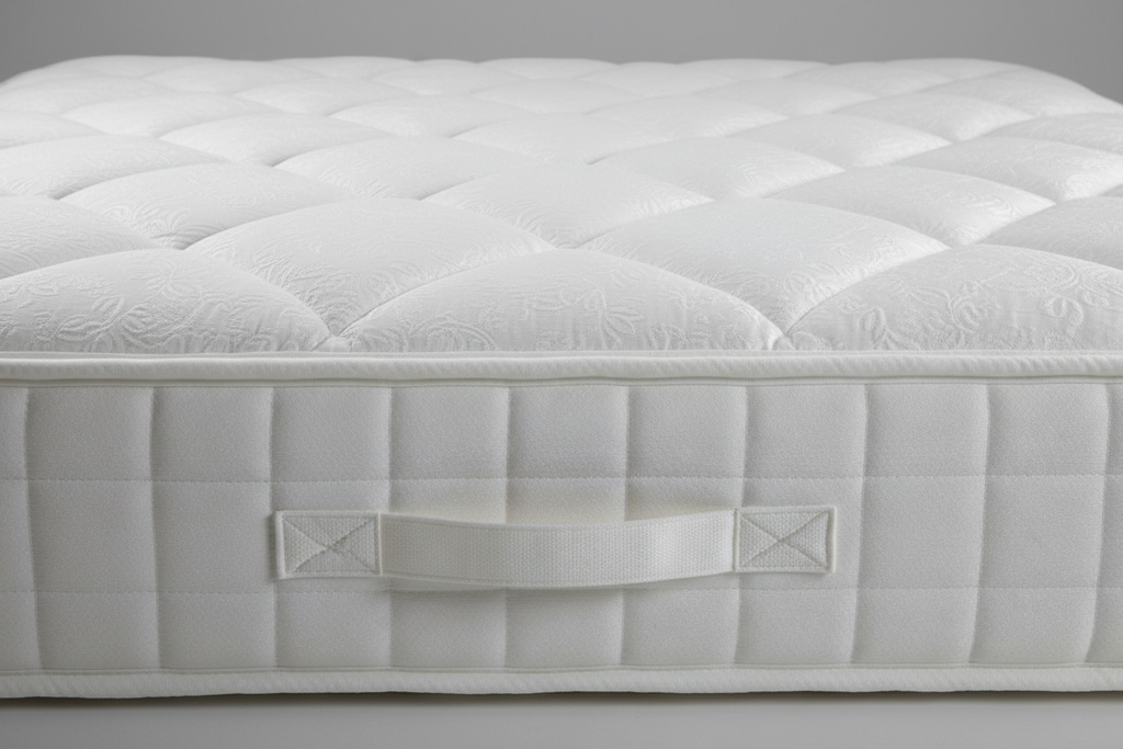 Plush pillow top surface and side panel detail