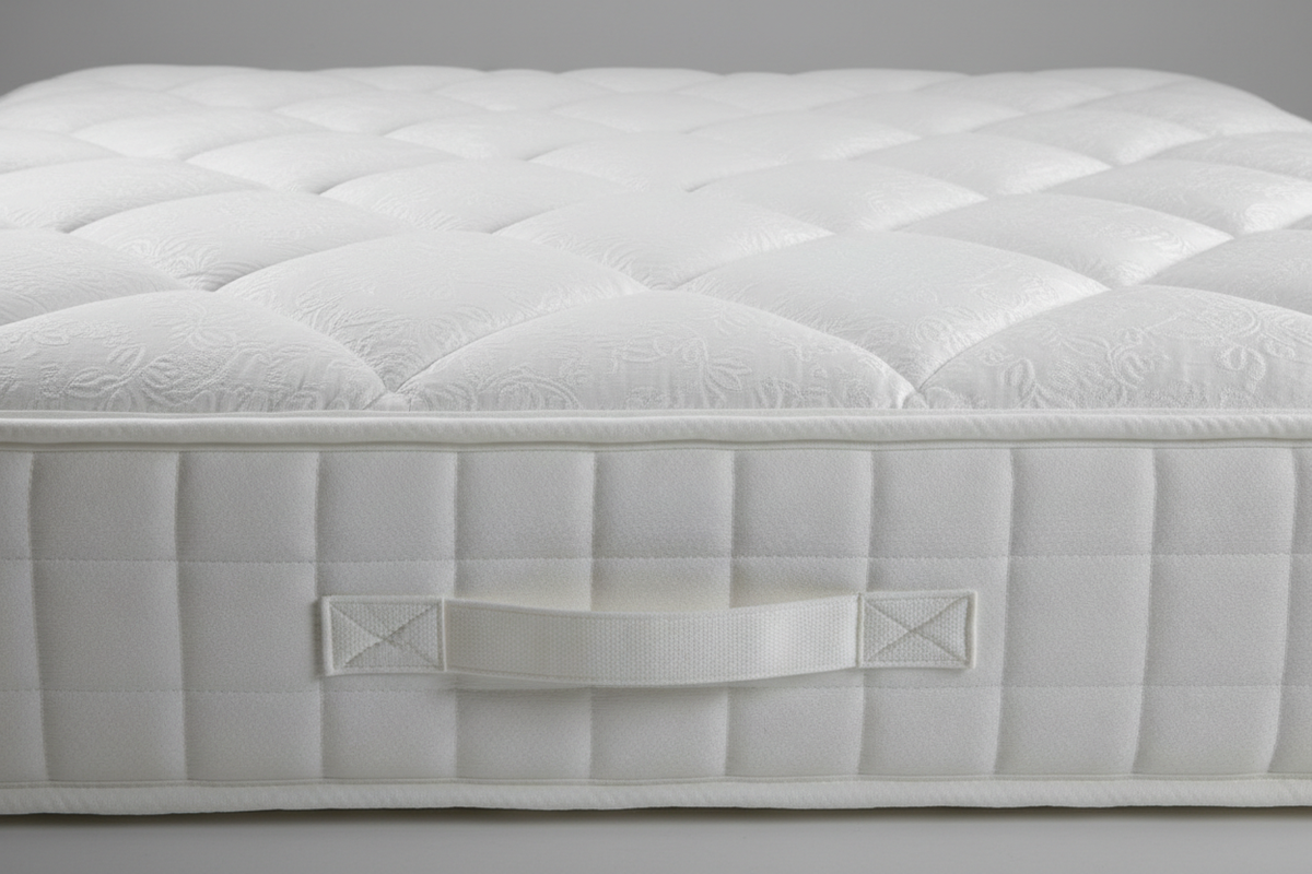 Plush pillow top surface and side panel detail