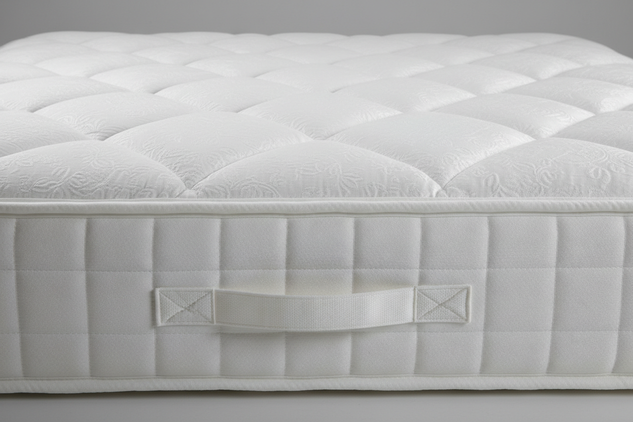 Plush pillow top surface and side panel detail