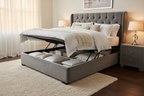 Ottoman storage base open