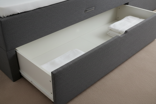 Storage drawer open detail