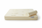 Natural latex mattress topper flat lay showing thickness