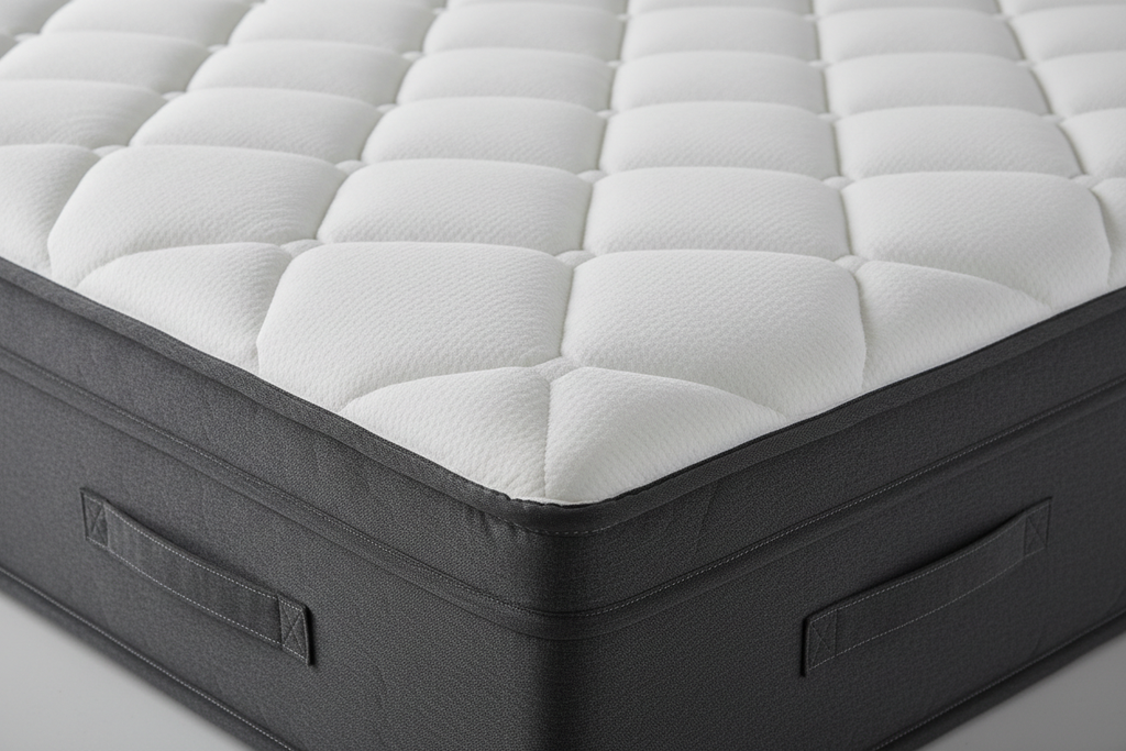 Quilted pillow-top surface and side panel detail