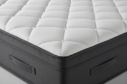 Quilted pillow-top surface and side panel detail