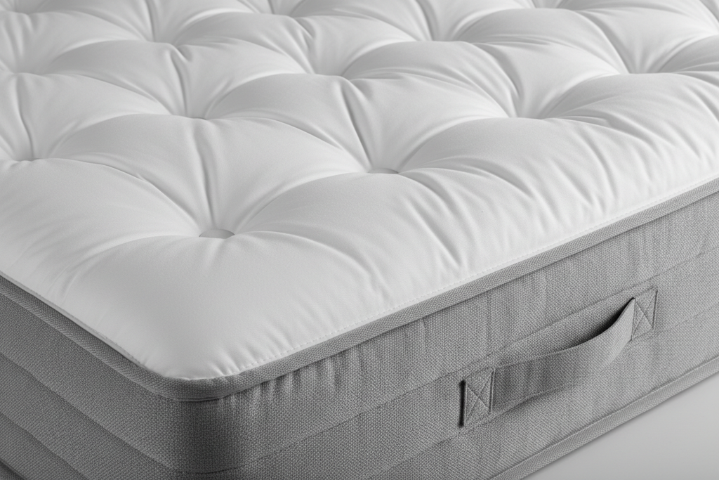 Tufted surface and side panel detail