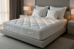 Mattress styled in luxury bedroom