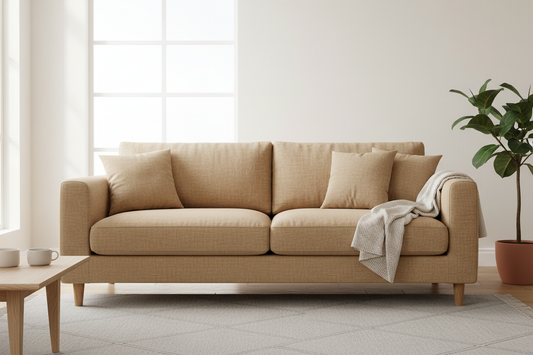 Novera Linen 2-Seater Sofa front view