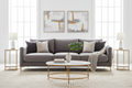 Novera Velvet 3-Seater Sofa front view