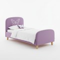 Novera Butterfly Upholstered Single Bed front view