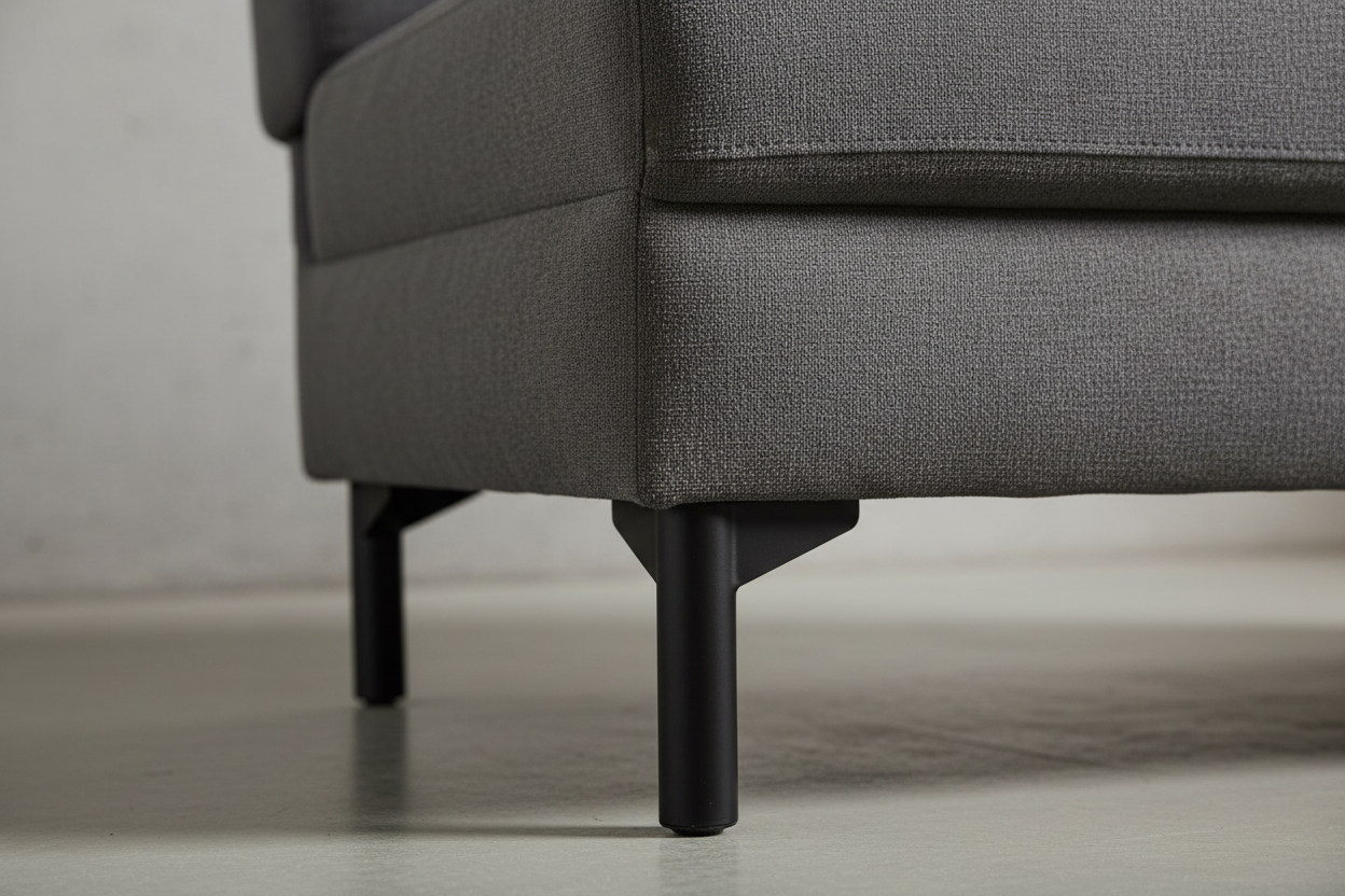 Microfiber fabric and black leg detail