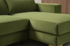 Sage green velvet fabric detail