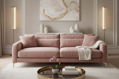 Novera Velvet 2-Seater Sofa front view