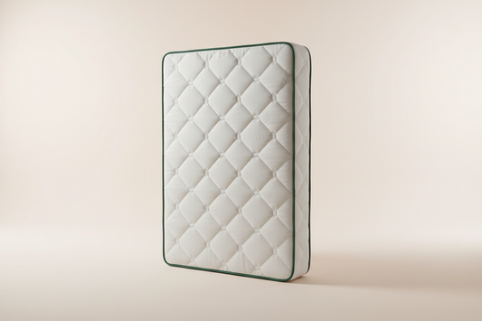 Novera Premium Orthopaedic Mattress shown in a bright bedroom