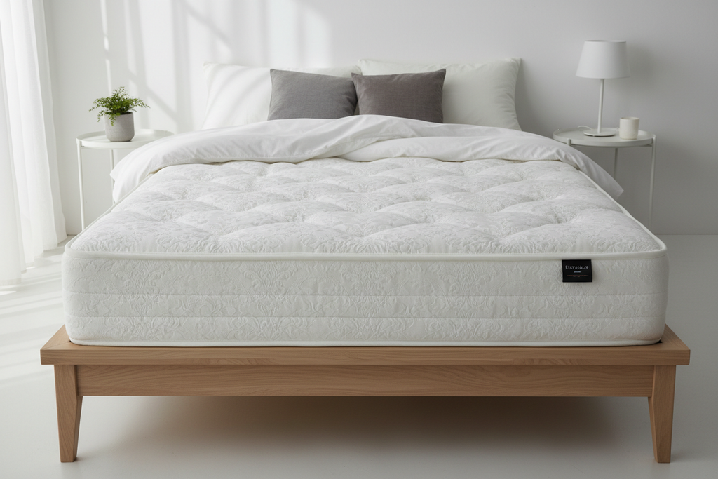 Novera Pocket Spring Mattress on bed frame
