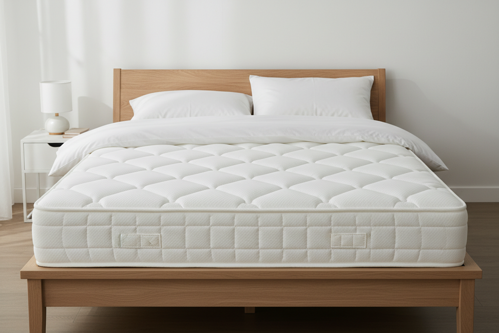 Novera Cloud Memory Foam Mattress on bed frame